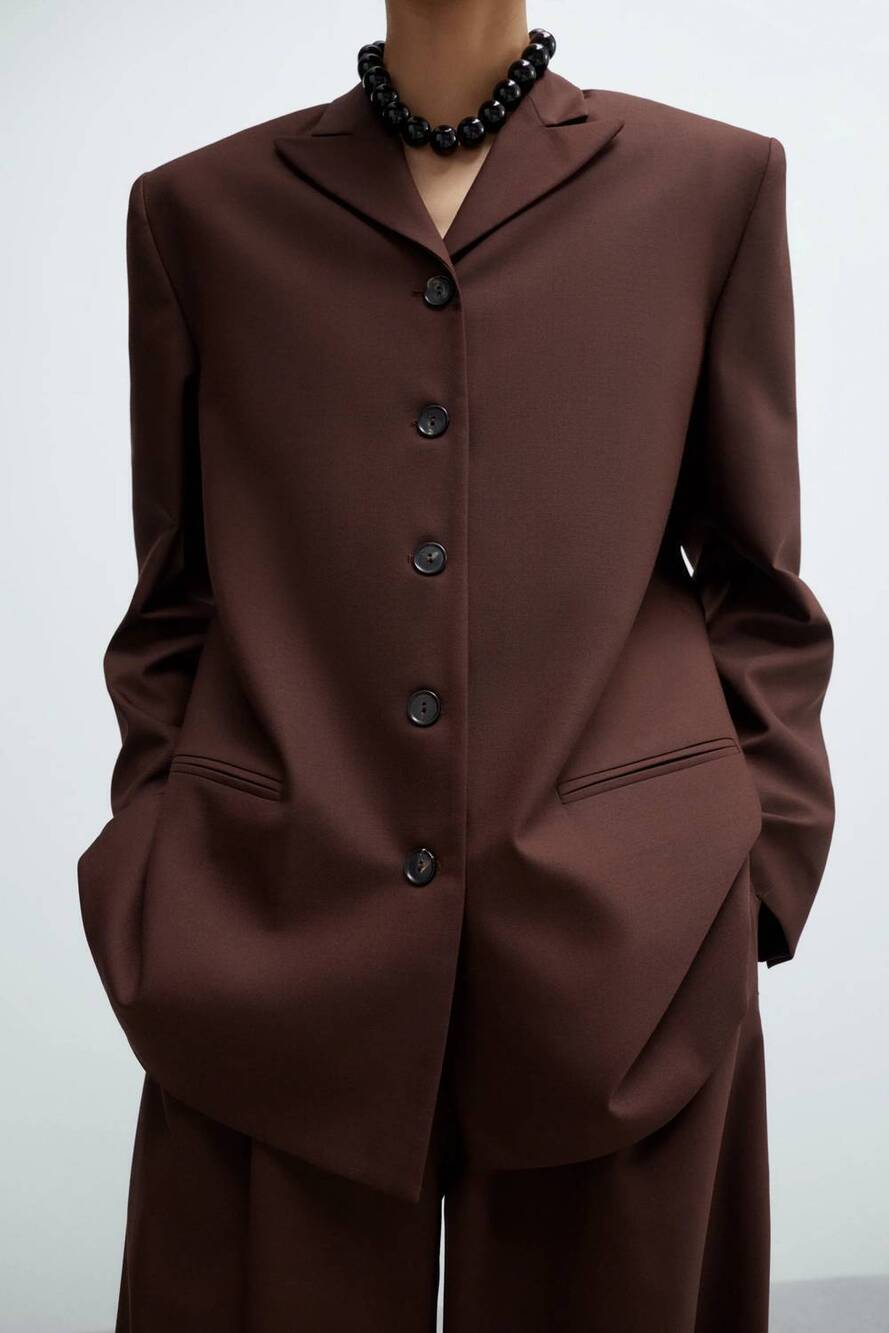 NEW CORDERA tailored blazer in burgundy